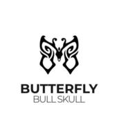 logotipo da borboleta, logotipo tribal, ornamento tribal da borboleta, ornamento, cabeça de touro vetor