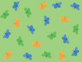 fundo sem costura de verão em tons pastel com ilustração vetorial de borboletas multicoloridas vetor