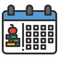 vetor de ícone de educação de calendário