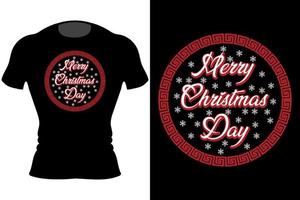 design de t-shirt de tipografia feliz natal vetor