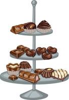 biscoitos de chocolate com nuts.chocolate cookies com nozes. ilustração de alta qualidade vetor