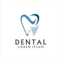 implante dentário logotipo dentes ícone vetor de dente