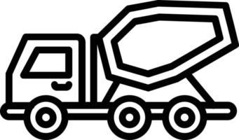 ícone de linha de vetor de caminhão concerto