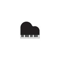 modelo de logotipo de ilustração de vetor de ícone de piano.