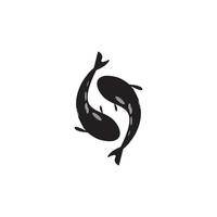 modelo de design de ilustração vetorial de logotipo de peixe. vetor