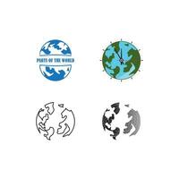 design de modelo de ilustração vetorial de logotipo do globo vetor