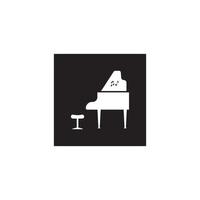 modelo de design de ilustração vetorial de logotipo de piano vetor