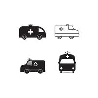 modelo de design de ilustração vetorial de ícone de ambulância. vetor