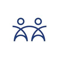 logotipo de conexão simples, modelo de vetor de logotipo de pessoas e família