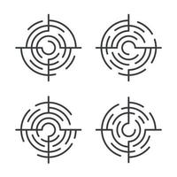 elemento de design de vetor de conjunto de ícones de destino