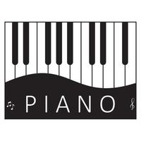 modelo de logotipo de ilustração de vetor de ícone de piano.