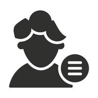perfil de usuário masculino ou ícone de vetor plano de menu de conta para aplicativos e sites