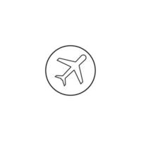 modelo de design de ilustração vetorial de ícone de avião vetor