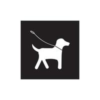 modelo de design de ilustração vetorial de ícone de cachorro vetor