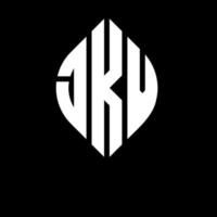 design de logotipo de carta de círculo jkv com forma de círculo e elipse. letras de elipse jkv com estilo tipográfico. as três iniciais formam um logotipo circular. jkv círculo emblema abstrato monograma carta marca vetor. vetor