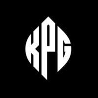 kpg círculo carta logotipo design com forma de círculo e elipse. letras de elipse kpg com estilo tipográfico. as três iniciais formam um logotipo circular. kpg círculo emblema abstrato monograma carta marca vetor. vetor