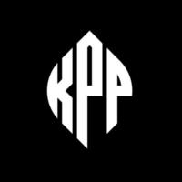 kpp círculo carta logotipo design com forma de círculo e elipse. letras de elipse kpp com estilo tipográfico. as três iniciais formam um logotipo circular. kpp círculo emblema abstrato monograma carta marca vetor. vetor