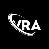 logotipo vra. carta vra. design de logotipo de carta vra. iniciais vra logotipo ligado com círculo e logotipo monograma maiúsculo. tipografia vra para marca de tecnologia, negócios e imóveis. vetor