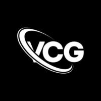 logotipo vcg. carta vcg. design de logotipo de letra vcg. iniciais vcg logotipo ligado com círculo e logotipo monograma maiúsculo. tipografia vcg para marca de tecnologia, negócios e imóveis. vetor