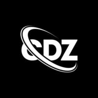 logotipo cdz. carta cdz. design de logotipo de letra cdz. iniciais cdz logotipo ligado com círculo e logotipo monograma maiúsculo. tipografia cdz para tecnologia, negócios e marca imobiliária. vetor