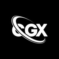 logotipo cgx. carta cgx. design de logotipo de letra cgx. iniciais cgx logotipo ligado com círculo e logotipo monograma maiúsculo. tipografia cgx para marca de tecnologia, negócios e imóveis. vetor