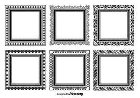 Conjunto de quadros quadrados decorativos vetor