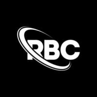 logotipo rbc. carta rb. design de logotipo de letra rbc. iniciais rbc logotipo ligado com círculo e logotipo monograma em maiúsculas. tipografia rbc para marca de tecnologia, negócios e imóveis. vetor