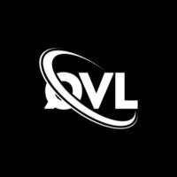 logotipo qvl. carta qvl. design de logotipo de letra qvl. iniciais qvl logotipo ligado com círculo e logotipo monograma maiúsculo. tipografia qvl para tecnologia, negócios e marca imobiliária. vetor