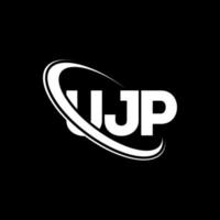 logotipo da ujp. carta ujp. design de logotipo de carta ujp. iniciais ujp logotipo ligado com círculo e logotipo monograma maiúsculo. tipografia ujp para marca de tecnologia, negócios e imóveis. vetor