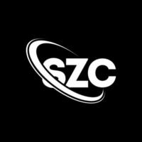 logotipo sz. carta sz. design de logotipo de letra szc. iniciais szc logotipo ligado com círculo e logotipo monograma maiúsculo. tipografia szc para marca de tecnologia, negócios e imóveis. vetor