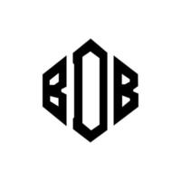 design de logotipo de letra bdb com forma de polígono. polígono bdb e design de logotipo em forma de cubo. modelo de logotipo de vetor hexágono bdb cores brancas e pretas. monograma bdb, logotipo de negócios e imóveis.