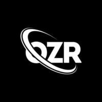 logotipo oz. carta oz. design de logotipo de carta ozr. iniciais ozr logotipo ligado com círculo e logotipo monograma maiúsculo. tipografia ozr para marca de tecnologia, negócios e imóveis. vetor