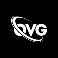 logotipo ovg. carta ovg. design de logotipo de carta ovg. iniciais ovg logotipo ligado com círculo e logotipo monograma maiúsculo. tipografia ovg para tecnologia, negócios e marca imobiliária. vetor