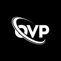 logotipo ovp. carta ovp. design de logotipo de carta ovp. iniciais ovp logotipo ligado com círculo e logotipo monograma maiúsculo. tipografia ovp para marca de tecnologia, negócios e imóveis. vetor