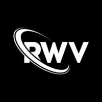 logotipo rw. carta rw. design de logotipo de carta rwv. iniciais rwv logotipo ligado com círculo e logotipo monograma em maiúsculas. tipografia rwv para marca de tecnologia, negócios e imóveis. vetor