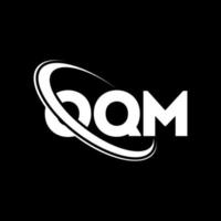 logotipo oqm. carta oq. design de logotipo de carta oqm. iniciais oqm logotipo ligado com círculo e logotipo monograma maiúsculo. tipografia oqm para marca de tecnologia, negócios e imóveis. vetor