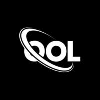 ola logotipo. ola carta. design de logotipo de carta ool. iniciais ool logotipo ligado com círculo e logotipo monograma maiúsculo. ool tipografia para marca de tecnologia, negócios e imóveis. vetor