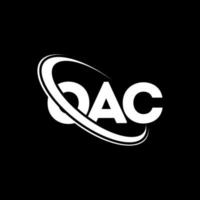 logotipo oac. carta oca. design de logotipo de carta oac. iniciais oac logotipo ligado com círculo e logotipo monograma maiúsculo. tipografia oac para marca de tecnologia, negócios e imóveis. vetor