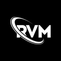 logotipo rvm. carta rvm. design de logotipo de carta rvm. iniciais rvm logotipo ligado com círculo e logotipo monograma em maiúsculas. tipografia rvm para marca de tecnologia, negócios e imóveis. vetor