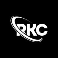 logotipo rk. carta rk. design de logotipo de carta rkc. iniciais rkc logotipo ligado com círculo e logotipo monograma maiúsculo. tipografia rkc para marca de tecnologia, negócios e imóveis. vetor