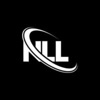 nl logotipo. nl carta. design de logotipo de letra nll. iniciais nll logotipo ligado com círculo e logotipo monograma maiúsculo. nll tipografia para marca de tecnologia, negócios e imóveis. vetor