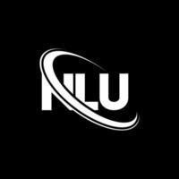 logotipo nlu. letra nula. design de logotipo de letra nlu. iniciais nlu logotipo ligado com círculo e logotipo monograma maiúsculo. tipografia nlu para marca de tecnologia, negócios e imóveis. vetor