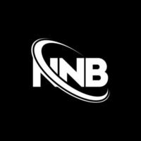 logotipo nb. carta nb. design de logotipo de carta nnb. iniciais nnb logotipo ligado com círculo e logotipo monograma maiúsculo. tipografia nnb para marca de tecnologia, negócios e imóveis. vetor