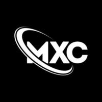 logotipo mxc. carta mxc. design de logotipo de letra mxc. iniciais mxc logotipo ligado com círculo e logotipo monograma maiúsculo. tipografia mxc para marca de tecnologia, negócios e imóveis. vetor