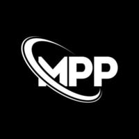 logotipo mp. carta mp. design de logotipo de carta mpp. iniciais mpp logotipo ligado com círculo e logotipo monograma maiúsculo. tipografia mpp para marca de tecnologia, negócios e imóveis. vetor