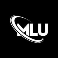 logotipo mlu. letra ml. design de logotipo de letra mlu. iniciais mlu logotipo ligado com círculo e logotipo monograma maiúsculo. tipografia mlu para marca de tecnologia, negócios e imóveis. vetor