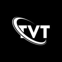 logotipo da tv. carta tv. design de logotipo de carta tvt. iniciais tvt logotipo ligado com círculo e logotipo monograma maiúsculo. tipografia tvt para marca de tecnologia, negócios e imóveis. vetor