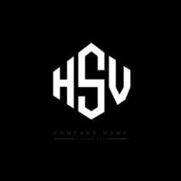 design de logotipo de letra hsv com forma de polígono. hsv polígono e design de logotipo em forma de cubo. modelo de logotipo de vetor hexágono hsv cores brancas e pretas. hsv monograma, logotipo de negócios e imóveis.