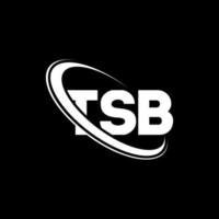 logotipo tsb. carta tb. design de logotipo de carta tsb. iniciais tsb logotipo ligado com círculo e logotipo monograma em maiúsculas. tipografia tsb para marca de tecnologia, negócios e imóveis. vetor