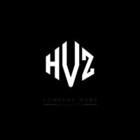 design de logotipo de letra hvz com forma de polígono. hvz polígono e design de logotipo em forma de cubo. modelo de logotipo de vetor hexágono hvz cores brancas e pretas. hvz monograma, logotipo de negócios e imóveis.